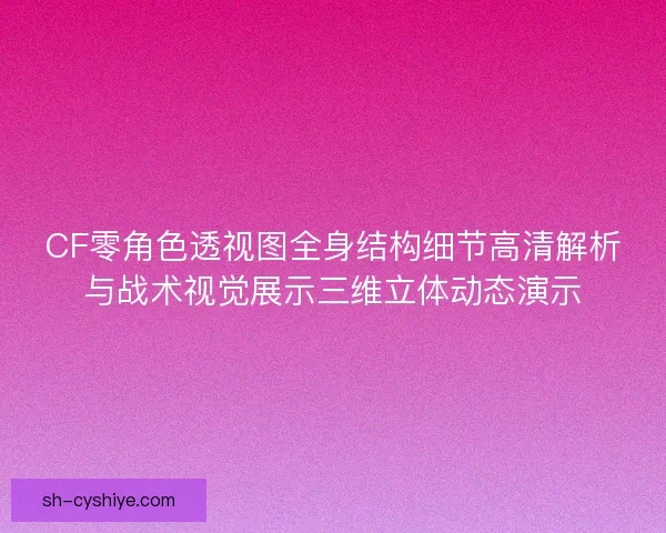 CF零角色透视图全身结构细节高清解析与战术视觉展示三维立体动态演示