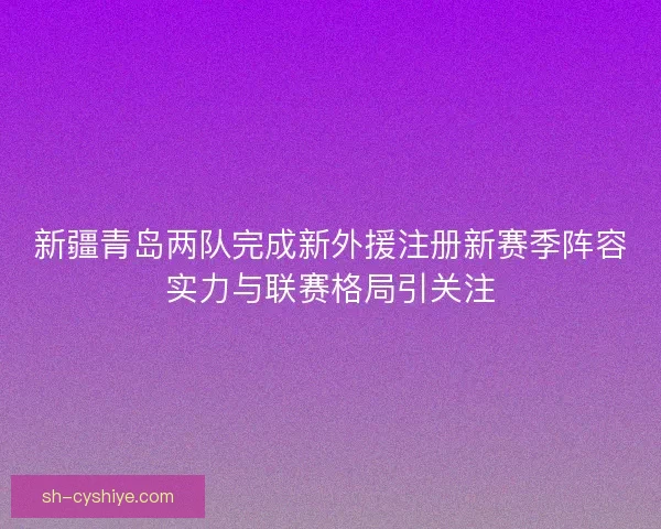 新疆青岛两队完成新外援注册新赛季阵容实力与联赛格局引关注 新疆青岛两队完成新外援注册新赛季阵容实力与联赛格局引关注