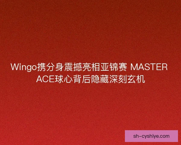 Wingo携分身震撼亮相亚锦赛 MASTER ACE球心背后隐藏深刻玄机 Wingo携分身震撼亮相亚锦赛 MASTER ACE球心背后隐藏深刻玄机